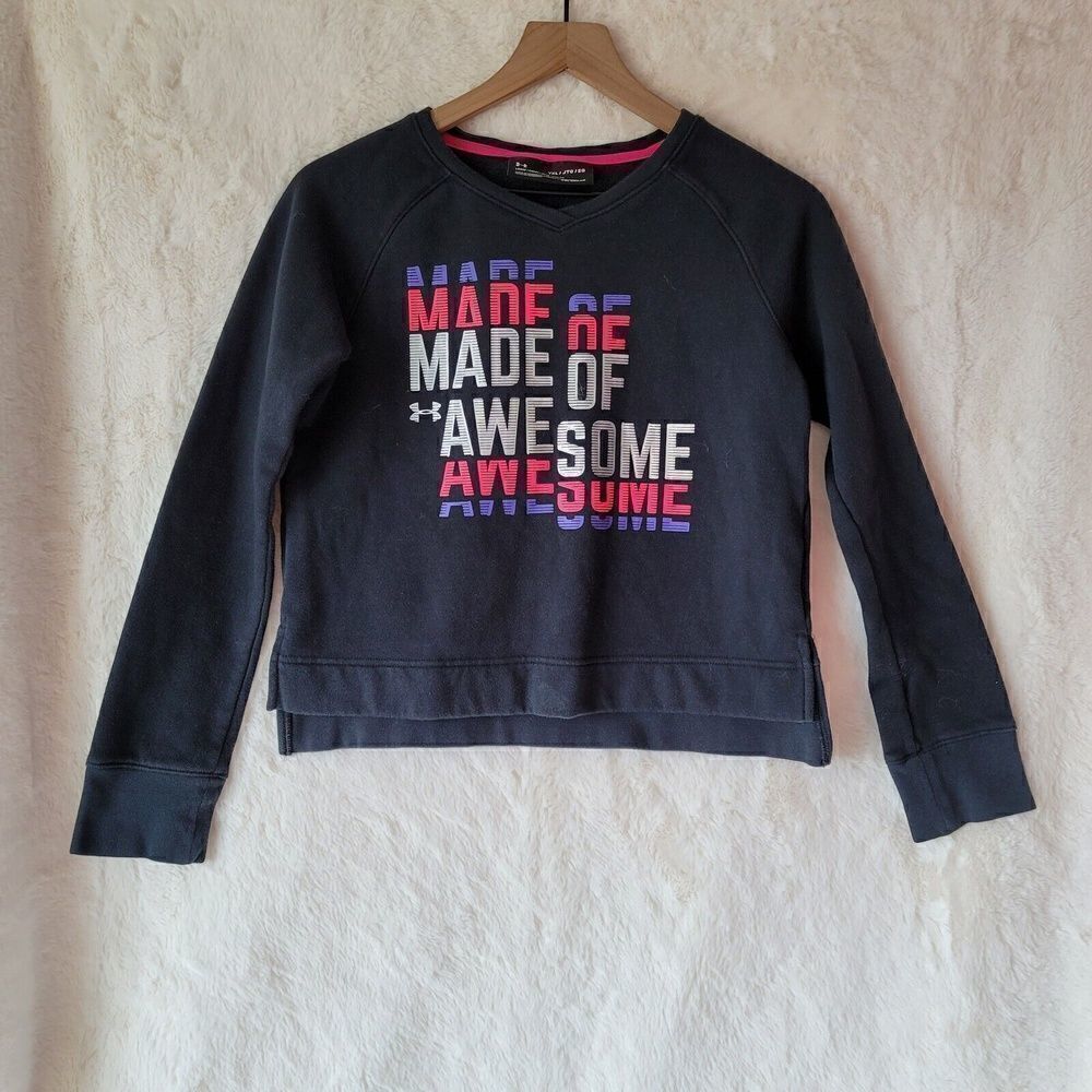 Under Armour Sweatshirt Made Of Awesome Crop Sweatshirt Youth XL